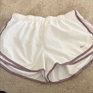 Nike Women's Athletic Shorts in White and Lavender